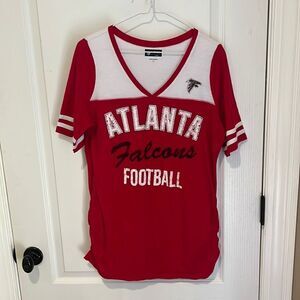 Maternity NFL Team Apparel Atlanta Falcons red and white T-shirt